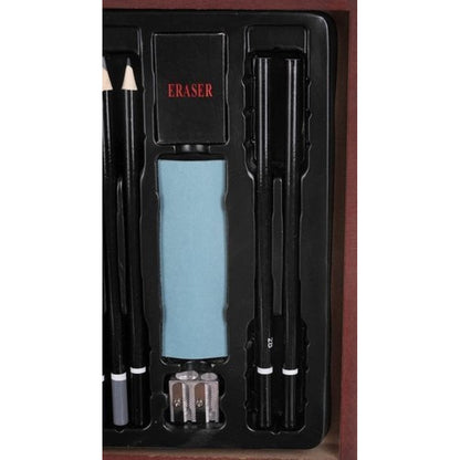 Set Pictura si Desen ARTIST CREATIVE IdealStore, Maro , Dimensiune - 37 x 8 x 23 cm ,143 de piese compartimentate in valiza oferind in acelasi timp protectie si ordine