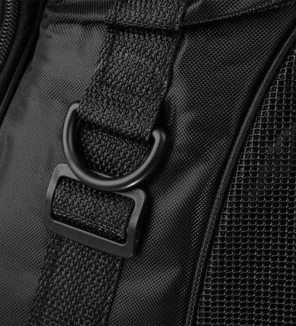 Geanta de transport animale idealStore AnimalSafeBag, cu Maner si Curea de Umar, Material Ventilat si Rezistent, Sarcina maxima 8 kg, culoare Negru