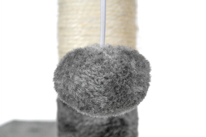 Ansamblu de joaca pentru pisici idealSTORE CatHeaven5 tip turn cu 5 niveluri, Acoperit cu un material durabil, Moale la atingere, Accesorizat cu franghie verticala pentru joaca, Scara, Loc pentru odihna