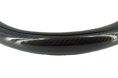 Husa volan IdealSTORE din carbon marime M 38-39cm, Culoare Negru