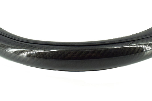 Husa volan IdealSTORE din carbon marime M 38-39cm, Culoare Negru