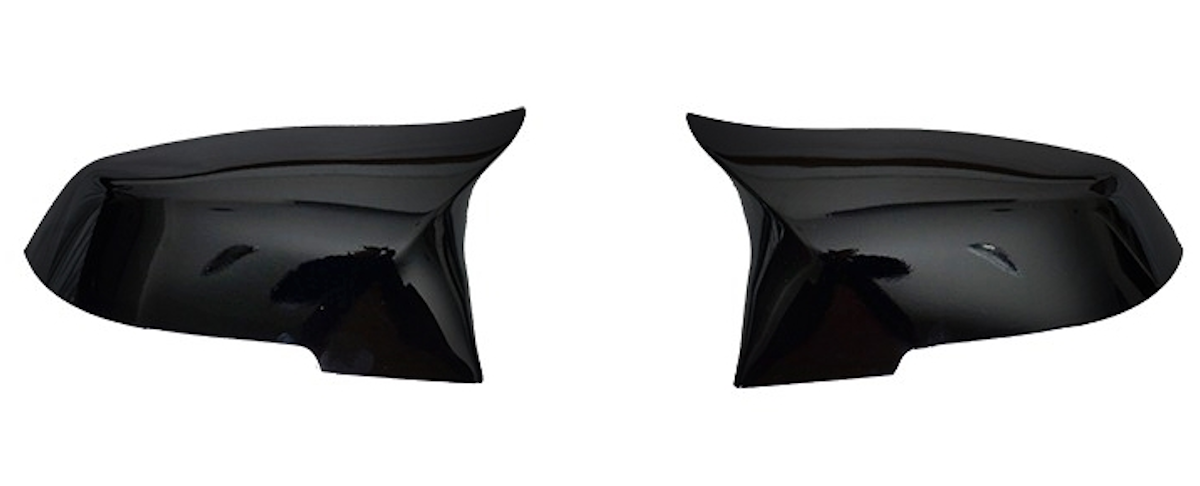 Set 2 Capace Oglinzi tip BATMAN idealSTORE pentru BMW Seria 4 F33/34 M4, Seria 3 F30 M3, Seria 2, culoare Piano Black - Negru Lucios, Montaj Usor, Rezistent UV, Material Premium