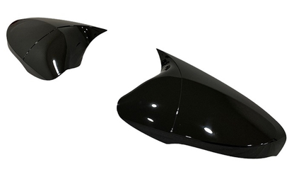 Set 2 Capace Oglinzi tip BATMAN idealSTORE pentru Hyundai i30, Elantra, Accent Blue, culoare Piano Black - Negru Lucios, Montaj Usor, Rezistent UV, Material Premium
