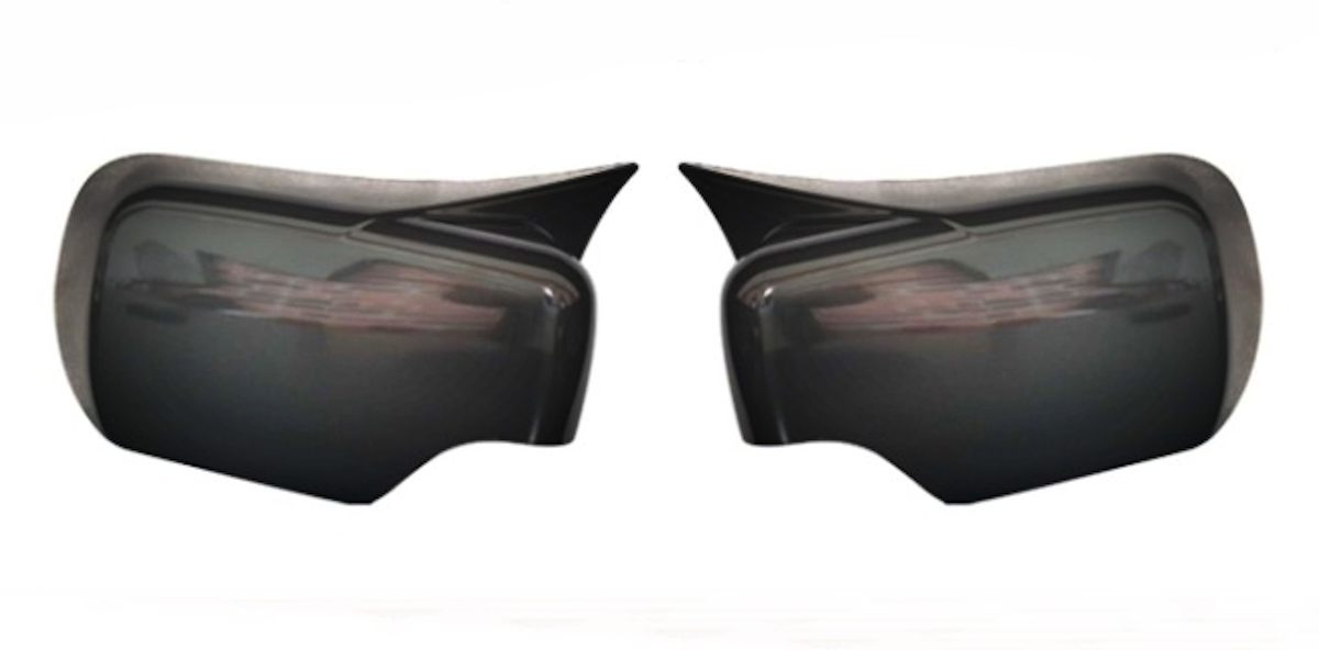 Set 2 Capace Oglinzi tip BATMAN idealSTORE pentru BMW Seria 3 E46, culoare Piano Black - Negru Lucios, Montaj Usor, Rezistent UV, Material Premium