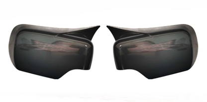 Set 2 Capace Oglinzi tip BATMAN idealSTORE pentru BMW Seria 3 E46, culoare Piano Black - Negru Lucios, Montaj Usor, Rezistent UV, Material Premium