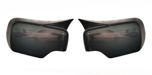 Set 2 Capace Oglinzi tip BATMAN idealSTORE pentru BMW Seria 3 E46, culoare Piano Black - Negru Lucios, Montaj Usor, Rezistent UV, Material Premium