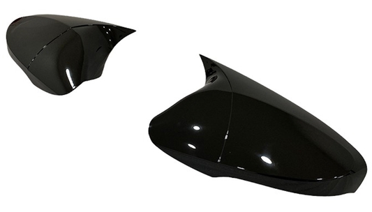 Set 2 Capace Oglinzi tip BATMAN idealSTORE pentru Ford Focus II, Fiesta 2006, Fusion 2006, culoare Piano Black - Negru Lucios, Montaj Usor, Rezistent UV, Material Premium