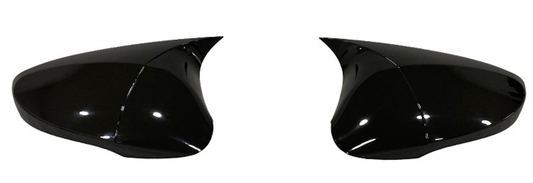 Set 2 Capace Oglinzi tip BATMAN idealSTORE pentru Ford Focus II, Fiesta 2006, Fusion 2006, culoare Piano Black - Negru Lucios, Montaj Usor, Rezistent UV, Material Premium