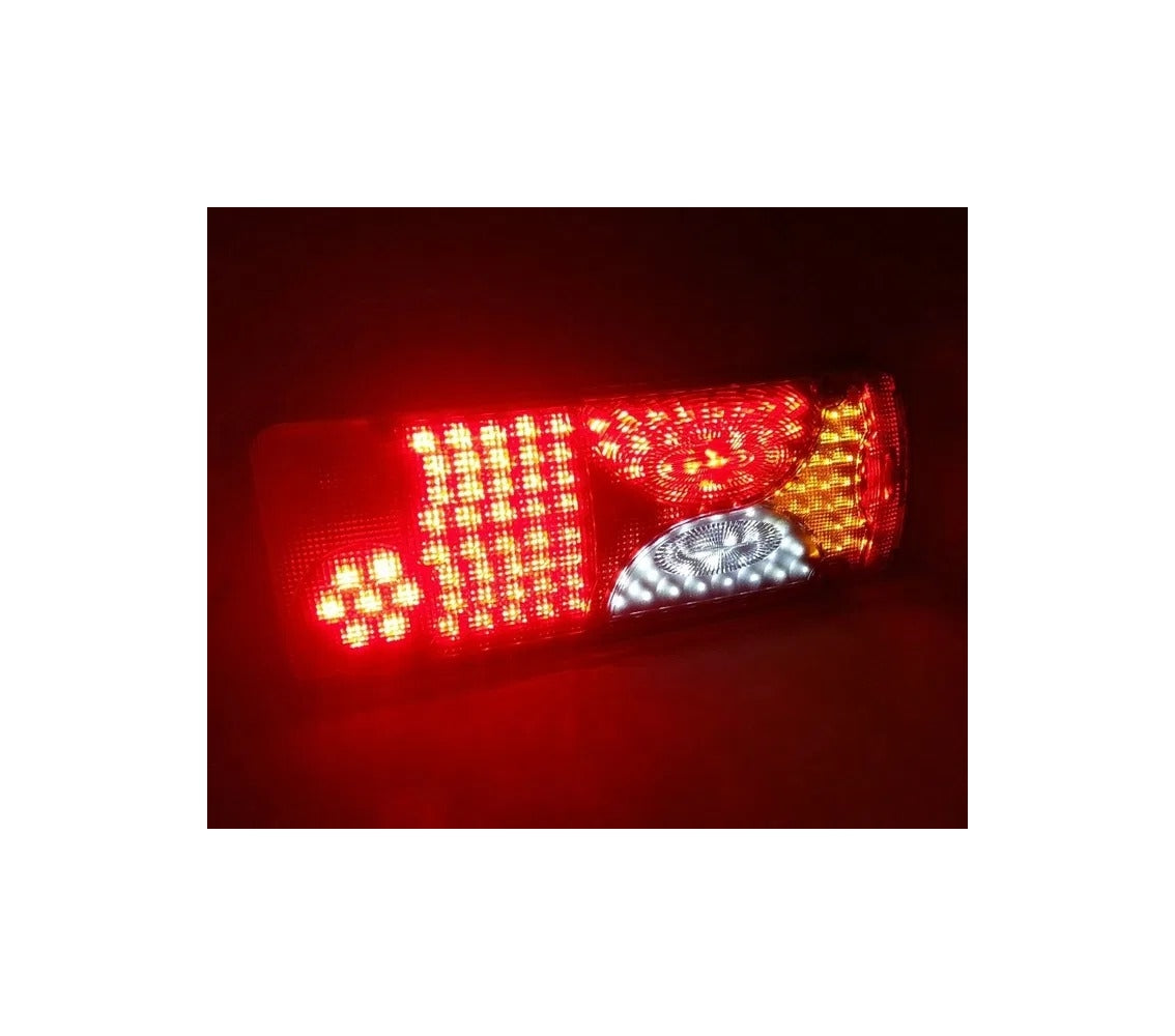 Set 2 Lampi Spate idealSTORE, dimensiuni 400150, LED, 5 Functii, 12V, pentru Remorci si Camioana, cu Semnalizare, 120 Diode
