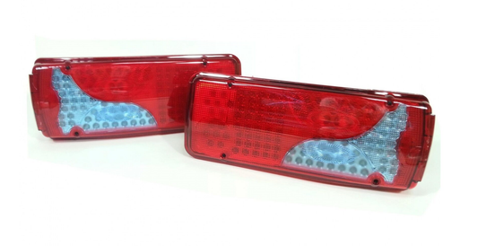 Set 2 Lampi Spate idealSTORE, dimensiuni 400150, LED, 5 Functii, 12V, pentru Remorci si Camioana, cu Semnalizare, 120 Diode