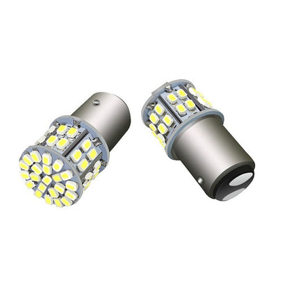 Bec LED IdealSTORE cu doua faze 50SMD lumina alba soclu BAY15D 24V