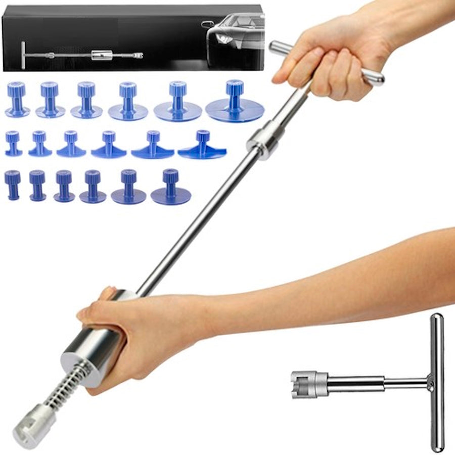 Set idealSTORE Indreptare Tabla, Infundaturi, Lovituri, Deformari cauzate de Grindina, Vandalism, Fara a Deteriora Vopseaua, 18 Ventuze, Efect Imediat