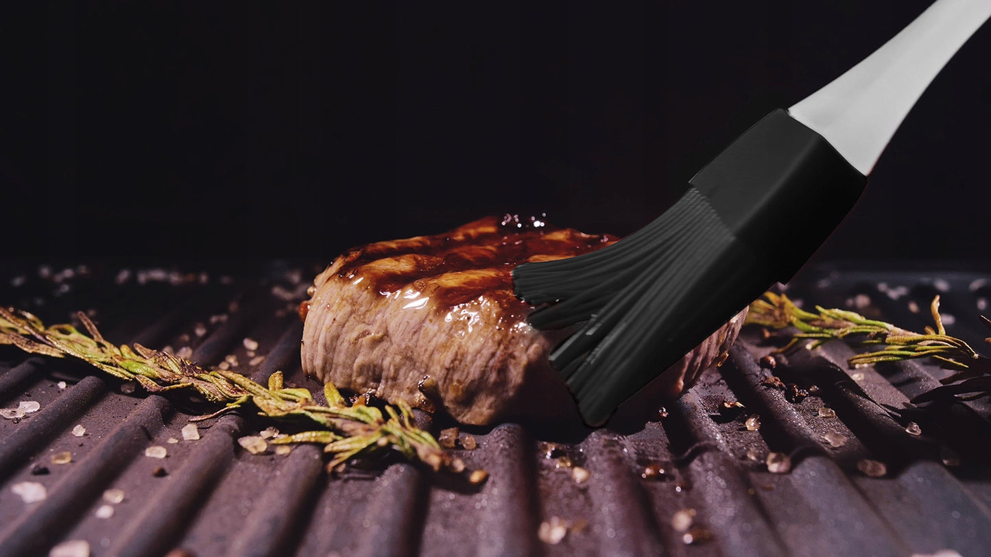 Set Ustensile si Accesorii pentru Gratar idealStore LuxKam, set de 5 accesorii Universale, calitate Premium, Fabricate din Otel Inoxidabil, Rezistenta la Temperaturi Ridicate, Carcasa din Aluminiu