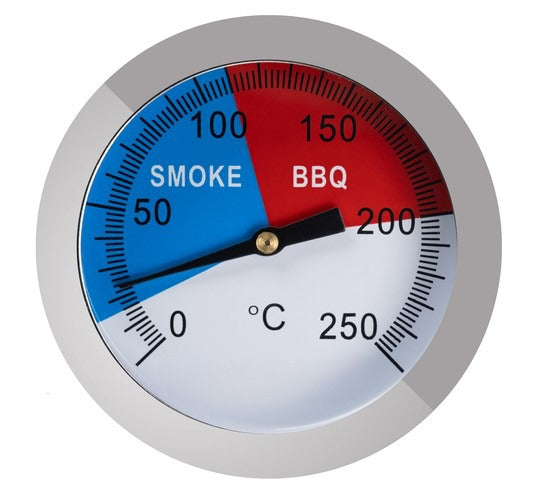 Termometru pentru gratar si afumatoare Ideal Store, din otel inoxidabil si rezistent la temperaturi inalte