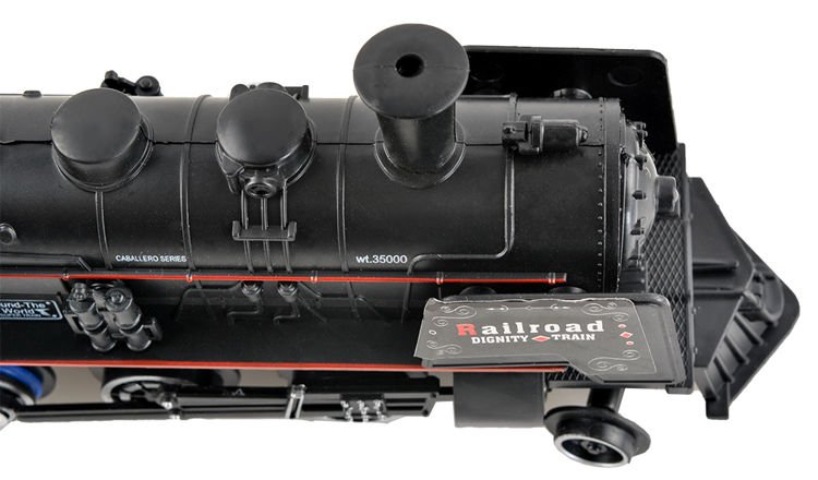 Circuit Cu Tren Electric DDEshop, lungimea totala a Pistei de pana la 7 metri, Scoate Sunete si Aburi Reale unui Tren
