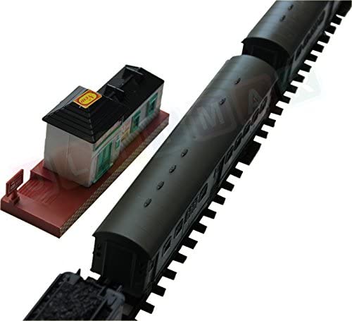 Circuit Cu Tren Electric DDEshop, lungimea totala a Pistei de pana la 7 metri, Scoate Sunete si Aburi Reale unui Tren