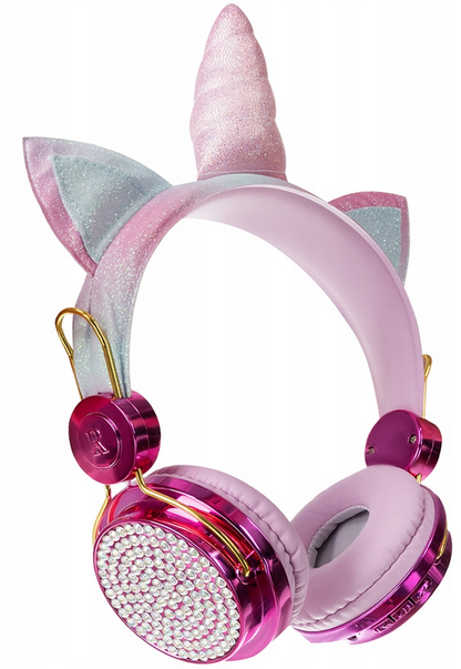 Casti Wireless idealStore UnicornMod, conexiune Bluetooth, Microfon incorporat, Panou de Control, Sunet Clar, Stereo, Dimensiuni Reglabile, Multicolor
