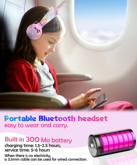 Casti Wireless idealStore UnicornMod, conexiune Bluetooth, Microfon incorporat, Panou de Control, Sunet Clar, Stereo, Dimensiuni Reglabile, Multicolor