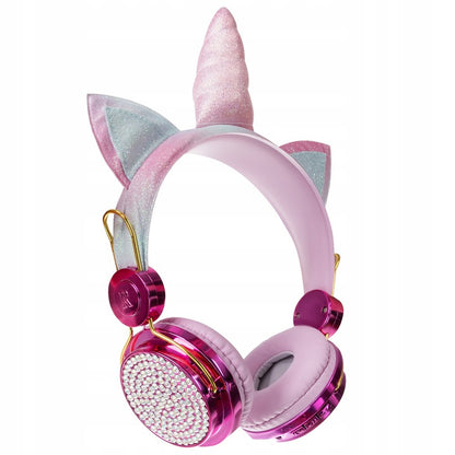 Casti Wireless idealStore UnicornMod, conexiune Bluetooth, Microfon incorporat, Panou de Control, Sunet Clar, Stereo, Dimensiuni Reglabile, Multicolor