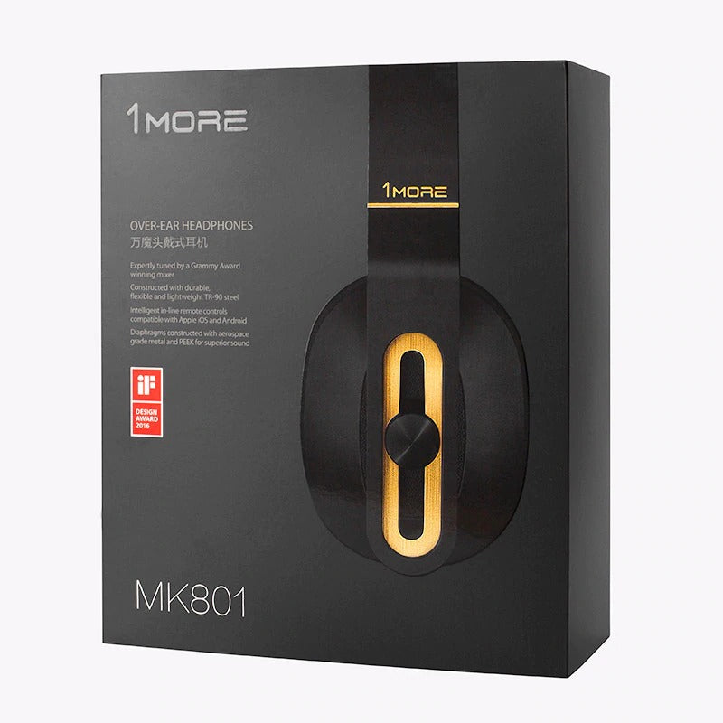 Casti Profesionale XIAOMI 1MORE BLACK EDITION, Control microfon si volum pentru iPhone / Android / PC / Tableta, Rotire in patru directii pentru a personaliza nivelul de confort si pentru a asigura izolarea fonica