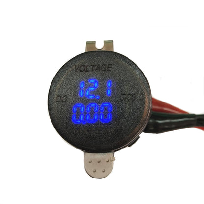 Mufa bord IdealStore cu incarcator USB QC3.0, voltmetru, 12-24V