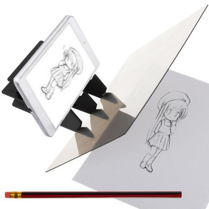 Proiector de Desen idealStore HelpToDraw, pentru Telefon sau Tableta, cu Creion, Coli, Design Compact, Dezvolta Abilitati de Desen si de Coordonare Ochi-Mana, Materiale de Inalta Calitate