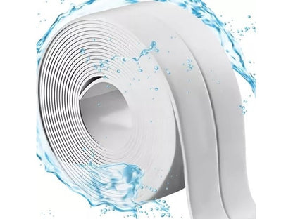 Banda de Etansare Antistropi idealSTORE, Adeziva, Rezistenta la Apa, Grasimi, Solutii de Curatare, Flexibila, Compatibila cu Suprafete Neuniforme, Culoare Alb