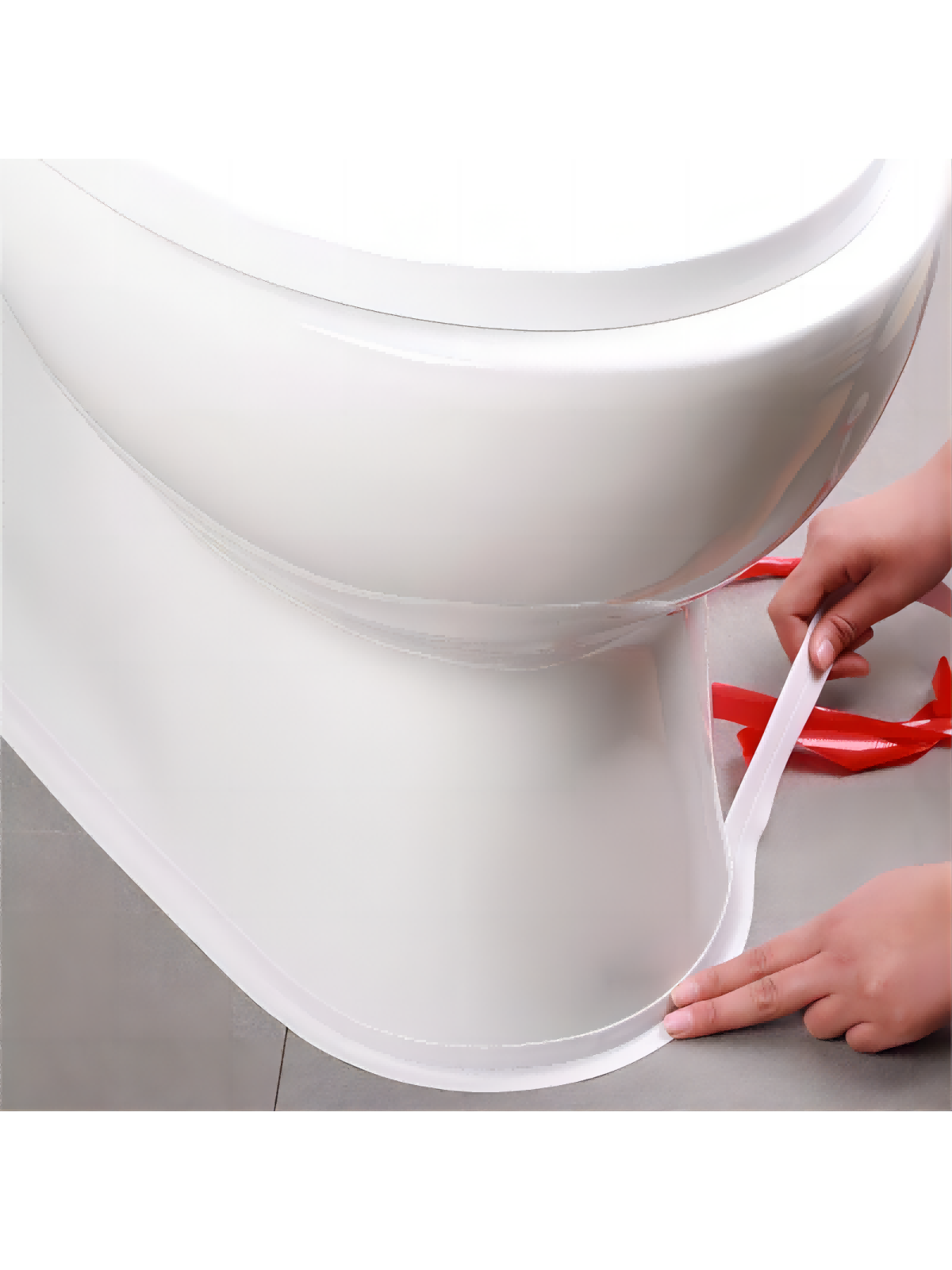 Banda de Etansare Antistropi idealSTORE, Adeziva, Rezistenta la Apa, Grasimi, Solutii de Curatare, Flexibila, Compatibila cu Suprafete Neuniforme, Culoare Alb