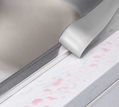 Banda de Etansare Antistropi idealSTORE, Adeziva, Rezistenta la Apa, Grasimi, Solutii de Curatare, Flexibila, Compatibila cu Suprafete Neuniforme, Culoare Gri