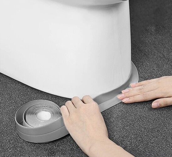 Banda de Etansare Antistropi idealSTORE, Adeziva, Rezistenta la Apa, Grasimi, Solutii de Curatare, Flexibila, Compatibila cu Suprafete Neuniforme, Culoare Gri