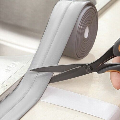 Banda de Etansare Antistropi idealSTORE, Adeziva, Rezistenta la Apa, Grasimi, Solutii de Curatare, Flexibila, Compatibila cu Suprafete Neuniforme, Culoare Gri