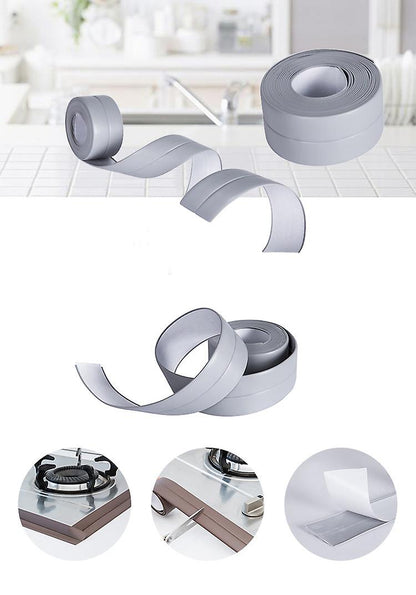 Banda de Etansare Antistropi idealSTORE, Adeziva, Rezistenta la Apa, Grasimi, Solutii de Curatare, Flexibila, Compatibila cu Suprafete Neuniforme, Culoare Gri