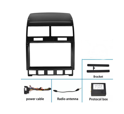 Rama Navigatie 9 idealSTORE cu Cablaj si Modul Canbus Compatibila VW Touareg 7L, Material ABS, Radio MP3, MP5 Player 2DIN ANDROID Ecran 9, - 9-7 Ecran Tip Tesla Style 12V /2+32G