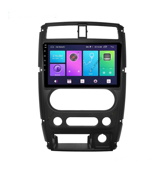 Rama Navigatie 9 idealSTORE cu Cablaj Compatibila Suzuki Jimny 2005-2018, Material ABS, Radio MP3, MP5 Player 2DIN ANDROID Ecran 9-9.7 Ecran tip Tesla Style 12V /2+32G