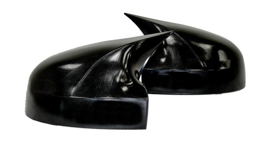 Set 2 Capace Oglinzi tip BATMAN idealSTORE pentru Dacia Sandero 2009-2020, culoare Piano Black - Negru Lucios, Montaj Usor, Rezistent UV, Material Premium