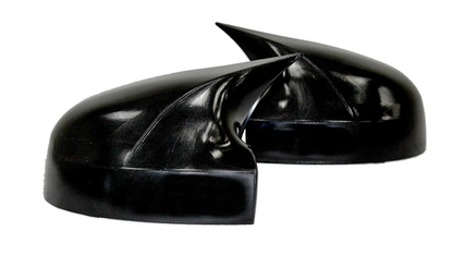 Set 2 Capace Oglinzi tip BATMAN idealSTORE pentru Dacia Sandero 2009-2020, culoare Piano Black - Negru Lucios, Montaj Usor, Rezistent UV, Material Premium