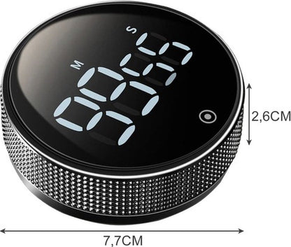 Cronometru Digital idealSTORE, Magnet Puternic, Pentru Bucatarii, Control Volum, Display LCD, Alimentare cu Baterii, Interval de Functionare 0-99 minute, Culoare Negru