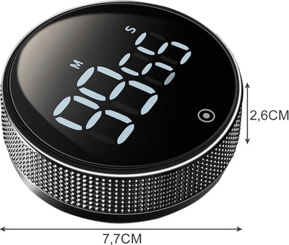 Cronometru Digital idealSTORE, Magnet Puternic, Utilizare Universala, Control Volum, Display LCD, Alimentare cu Baterii, Interval de Functionare 0-99 minute, Culoare Negru