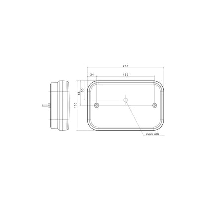 Lampa Spate LED idealSTORE, dimensiune 200130, 6 Functii, cu Numar si Ceata, Rezistenta la Socuri, Utilizare Universala