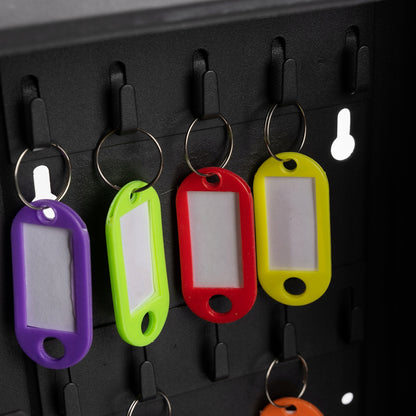 Cutie Depozitare Chei idealSTORE, din Fier, cu Incuietoare, Contine 48 Identificatori Colorati ce pot fi inscriptionati, Autocolante 1-48, 2 Chei de Acces, Kit de montaj inclus, Culoare Grafit Antic