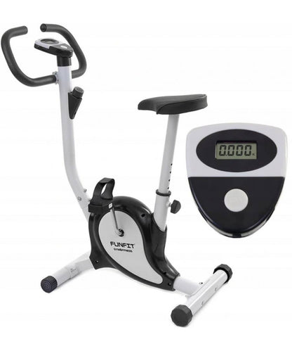 Bicicleta Fitness Mecanica idealStore Xploud Fun Gym, Computer cu parametrii, Scaun cu reglaj, 7 trepte de inaltime, trepte de viteza reglabile
