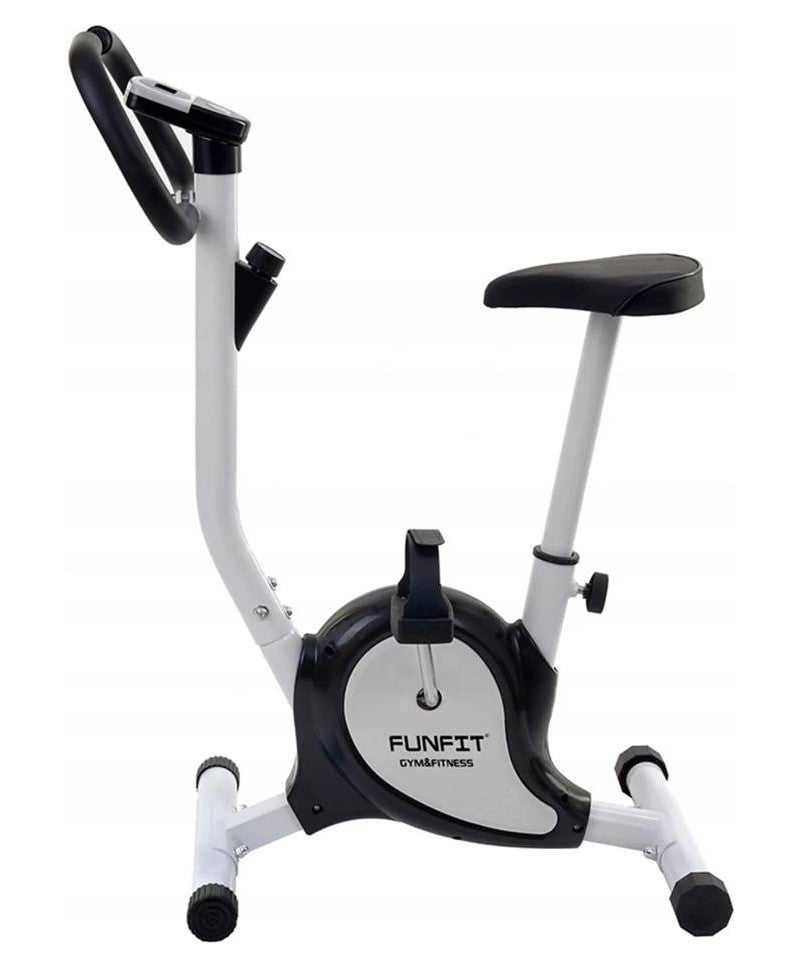 Bicicleta Fitness Mecanica idealStore Xploud Fun Gym, Computer cu parametrii, Scaun cu reglaj, 7 trepte de inaltime, trepte de viteza reglabile