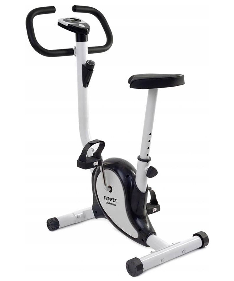 Bicicleta Fitness Mecanica idealStore Xploud Fun Gym, Computer cu parametrii, Scaun cu reglaj, 7 trepte de inaltime, trepte de viteza reglabile