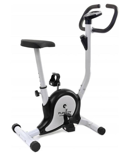 Bicicleta Fitness Mecanica idealStore Xploud Fun Gym, Computer cu parametrii, Scaun cu reglaj, 7 trepte de inaltime, trepte de viteza reglabile