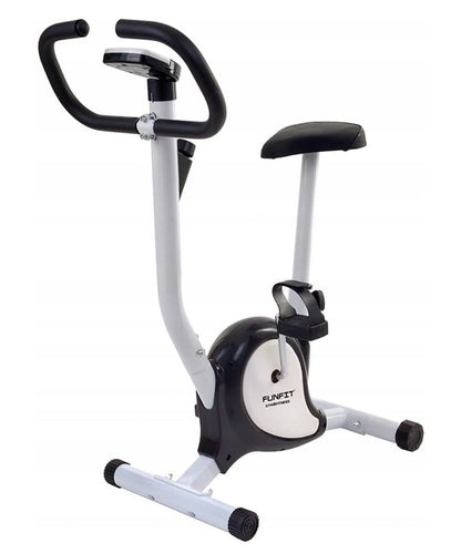 Bicicleta Fitness Mecanica idealStore Xploud Fun Gym, Computer cu parametrii, Scaun cu reglaj, 7 trepte de inaltime, trepte de viteza reglabile