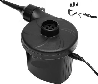 Pompa Electrica idealSTORE, Alimentare la Priza Bricheta Auto 12V si Priza 240V, cu 3 Duze pentru Umflat/Dezumflat Saltele, Piscine, Mingii, Jucarii Gonflabile, cu Intrerupator ON-OFF, Putere 50W