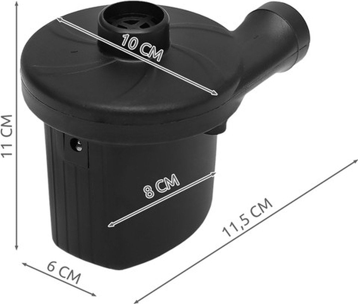 Pompa Electrica idealSTORE, Alimentare la Priza Bricheta Auto 12V si Priza 240V, cu 3 Duze pentru Umflat/Dezumflat Saltele, Piscine, Mingii, Jucarii Gonflabile, cu Intrerupator ON-OFF, Putere 50W