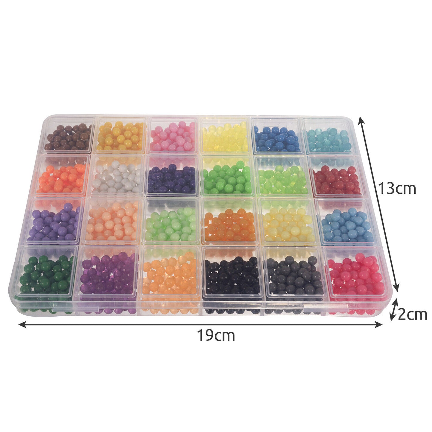 Set 2800 Margele idealSTORE, modele 3D, Lipire prin Stropire cu Apa, 24 de Culori Diferite, Include Modele si Sabloane, Pandantive, Dezvolta Concentrarea, Creativitatea si Abilitatile Artistice, Multicolor