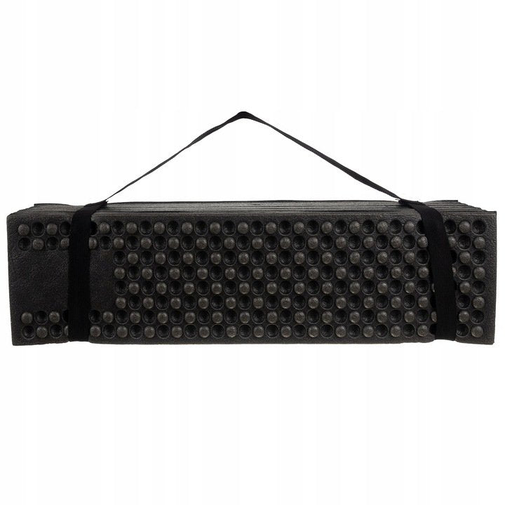 Covor Picnic Pliabil idealSTORE din Spuma XPE, Izolat Termic, Pentru Sol cu Denivelari, Material Rezistent, Pliabil cu Maner, Dimensiune 180 x 60 cm, culoare Negru