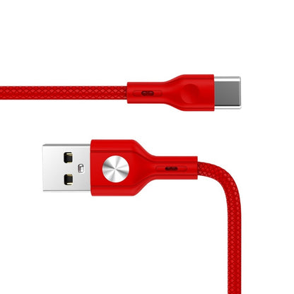 Cablu USB - Type C IdealSTORE, 1 metru, 3A, rosu, GC-60T